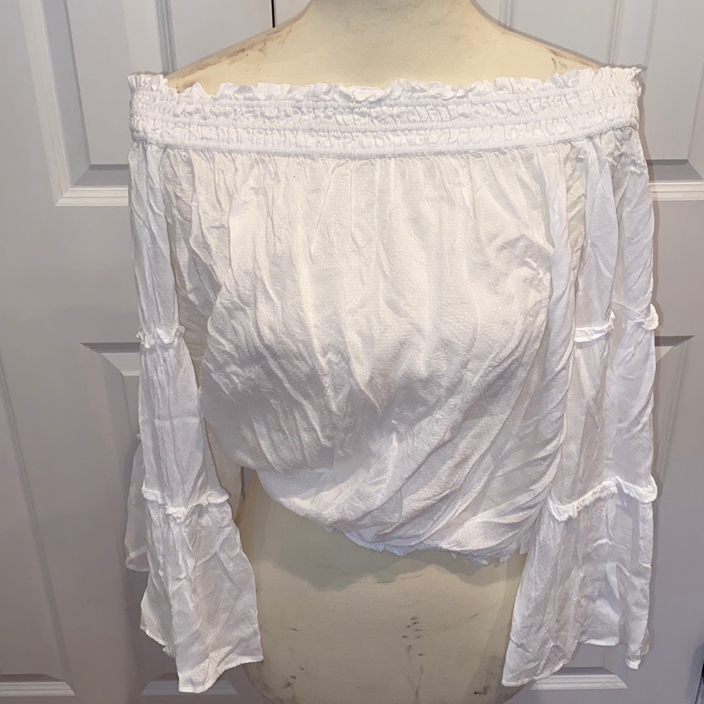 Free people off the shoulder with flare sleeves